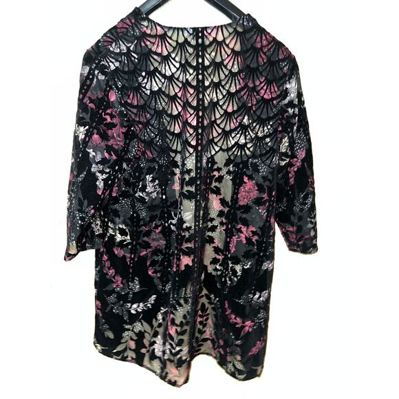 Christopher & Banks Cardigan Jacket X-Large Burnout Velvet Whisigoth Fairy XL - Picture 6 of 9